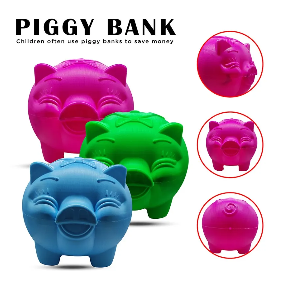 Pawsup Cute Design Coin Bank Colorful Piggy Banks Unbreakable