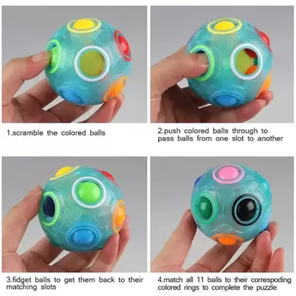 12-Hole Magic Rainbow Ball Puzzle Intellectual Game Toy Magic Ball Puzzle  Glow in the Dark | Lazada PH