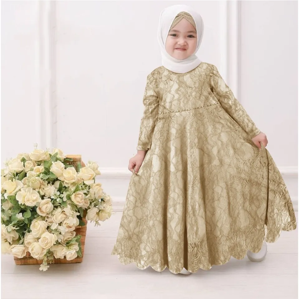 Dress brokat clearance modern anak