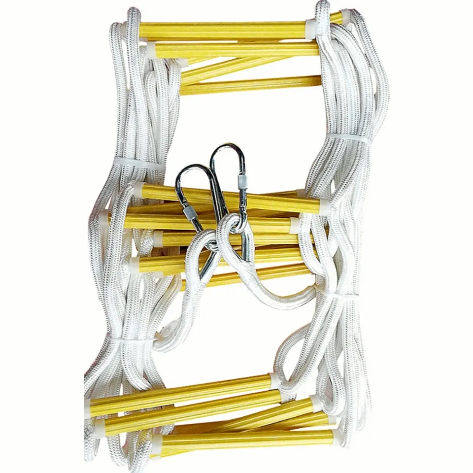 5 Meters Anti-skid Fire Escape Ladder Folding Emergency Ladder Portable  Rescue Rope Ladder Outdoor Safety First Aid