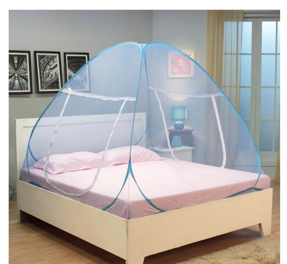 Mosquito Net Bed Canopy Camping Portable Travel Home Anti Mosquito Tent  Foldable Pop Up Mosquito Net for King Double Bed Netting Free Standing Kids