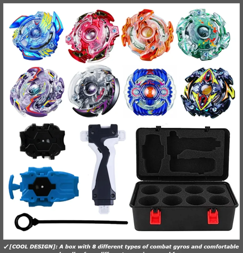 8 Pcs Beyblade Burst Booster Set Launcher Battle Game Burst Gyro With  Suitcase Gift Case | Lazada PH