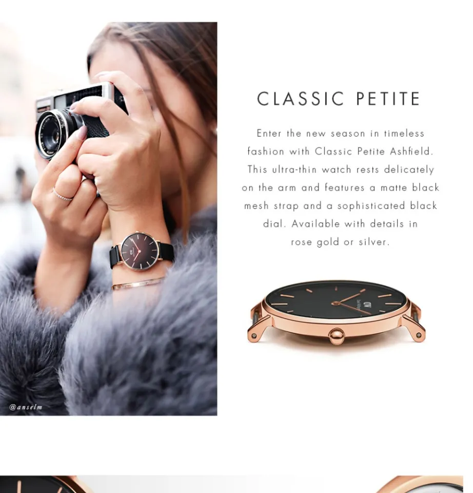 Daniel wellington hotsell petite ashfield black