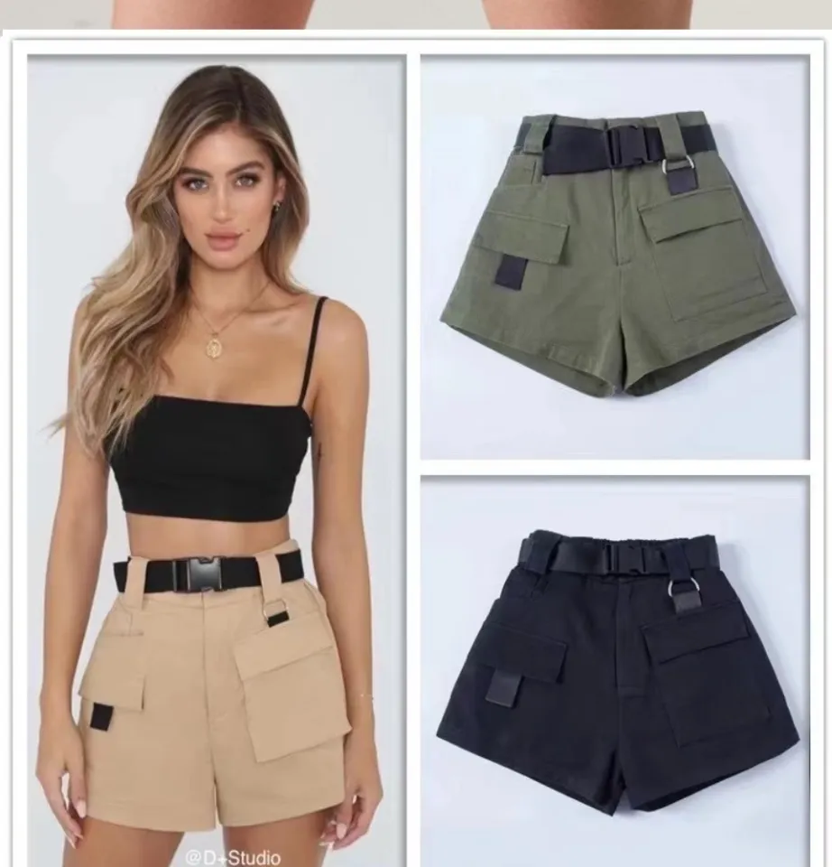 MEET&LOVE Cargo shorts for women, casual summer shorts for teenage girls,  fashionable