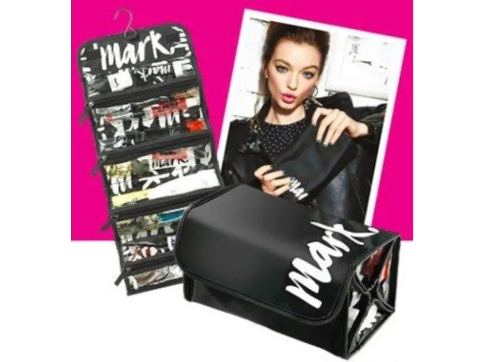 Avon Roll-up Makeup Organizer Cosmetic Bag Transparent Makeup - Main Image