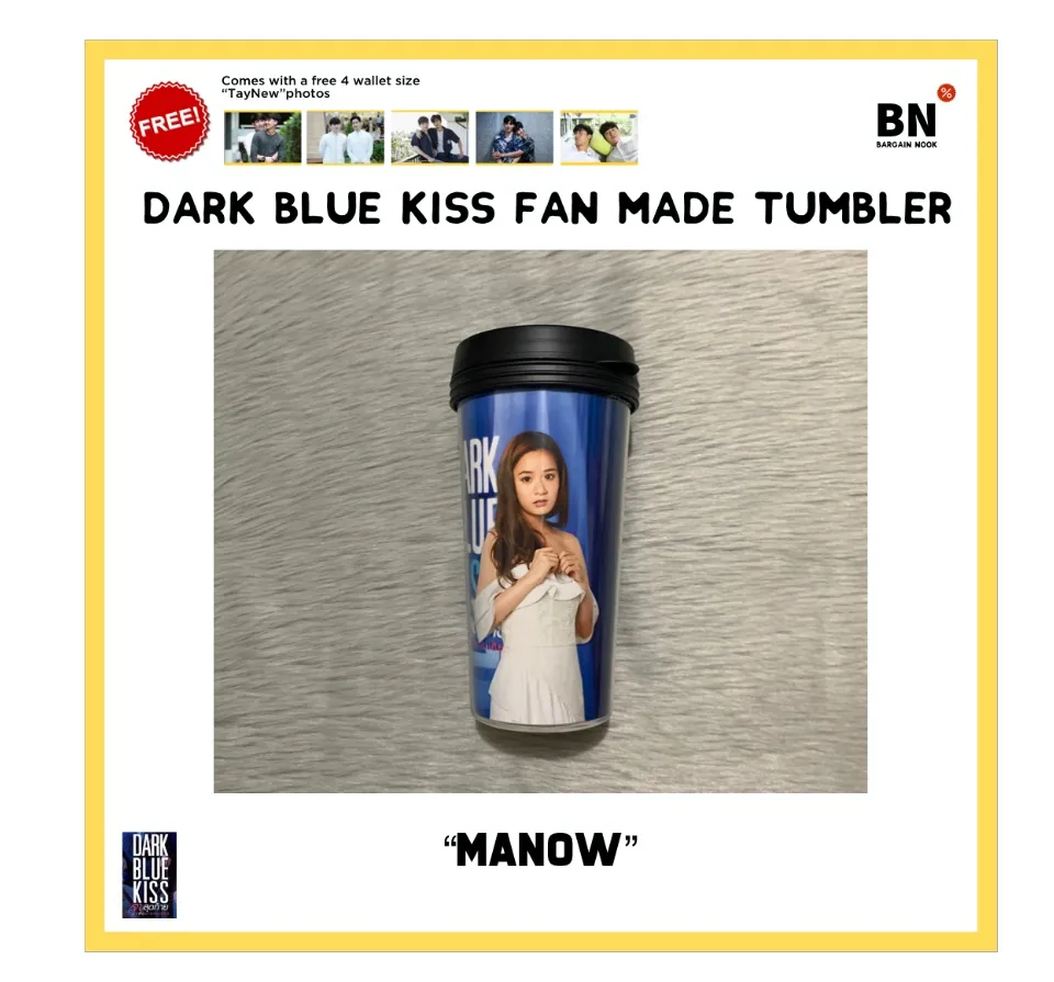 TayNew　DarkBlueKiss　PeteKao　タンブラー　ボトル PeteKao Dark Blue Kiss Fanmade Tumbler 550 Ml Insulated Tumbler