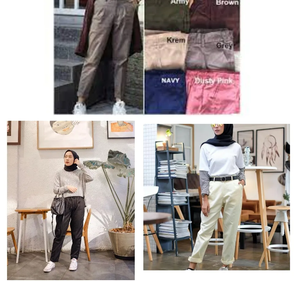 BAGGYPANTS WANITA AMERICAN DRILL GRADE A CELANA CHINOS WANITA