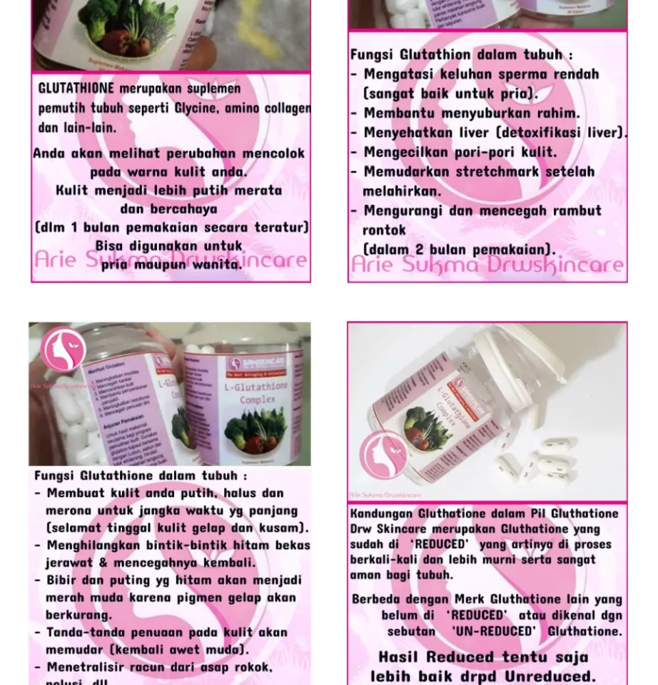 Kapsul Pemutih Gluthathione Dokter Drw Skincare Aman BPOM