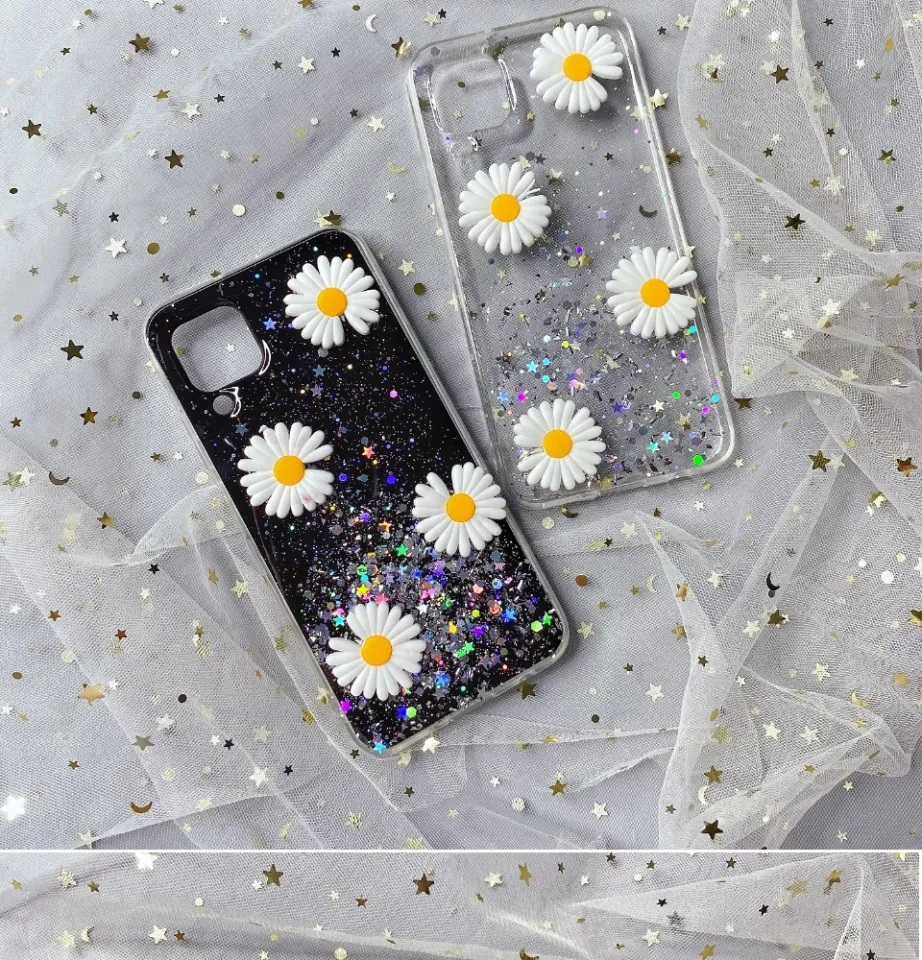 Redmi Note Pro Flower Glitter Epoxy Resin Case Fashion