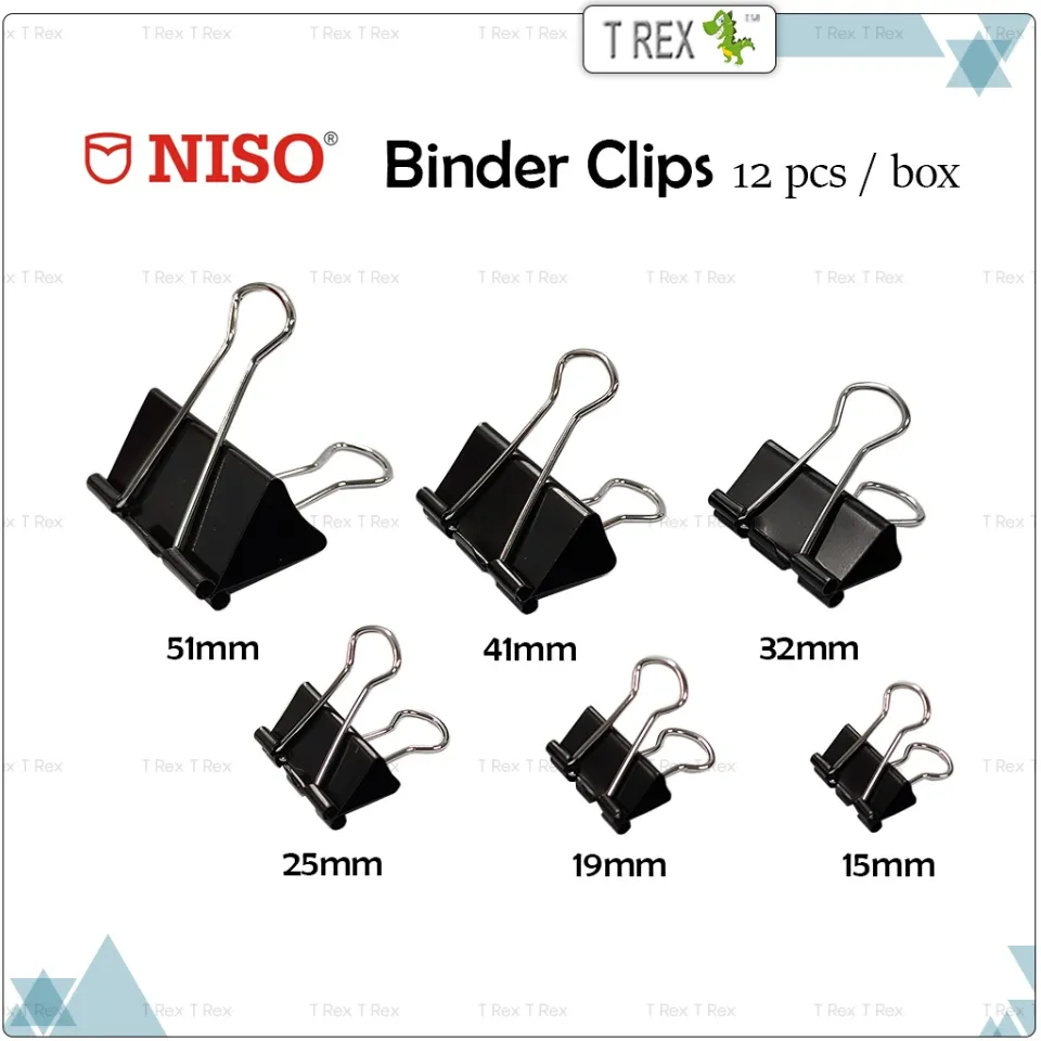 Binder Clips, Double Clip, Double Klip, Klip Kertas, Saiz 15mm / 19mm /  25mm / 32mm / 41mm / 51mm
