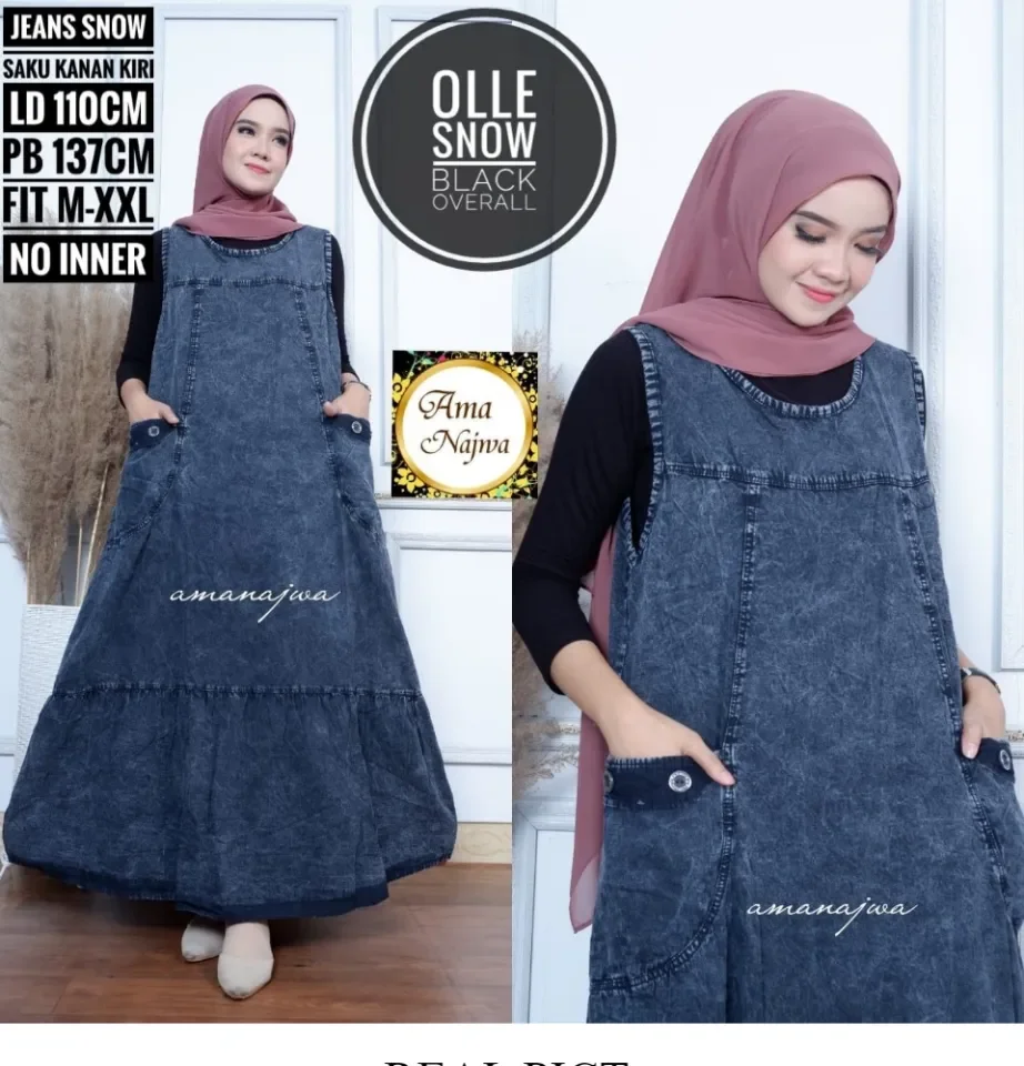 Overall jeans sale muslimah