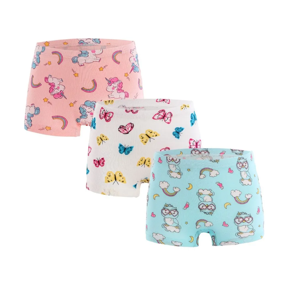 🦄️[STOCK in M'sia]🦄️ (3pcs/Set) 2-6 Yrs Little Girls Kids High Quality  100% Cotton Underwear Briefs Panties Underpants seluar dalam budak perempuan