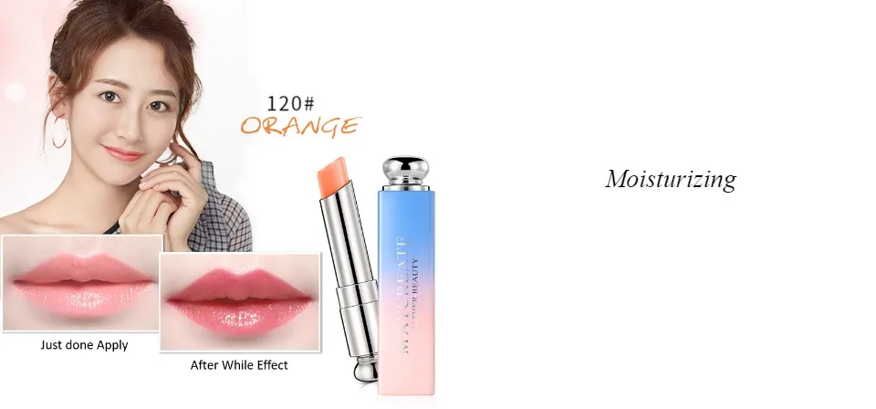 MAYCREATE LipStick moisturizing colour change LipGlow Lipstick