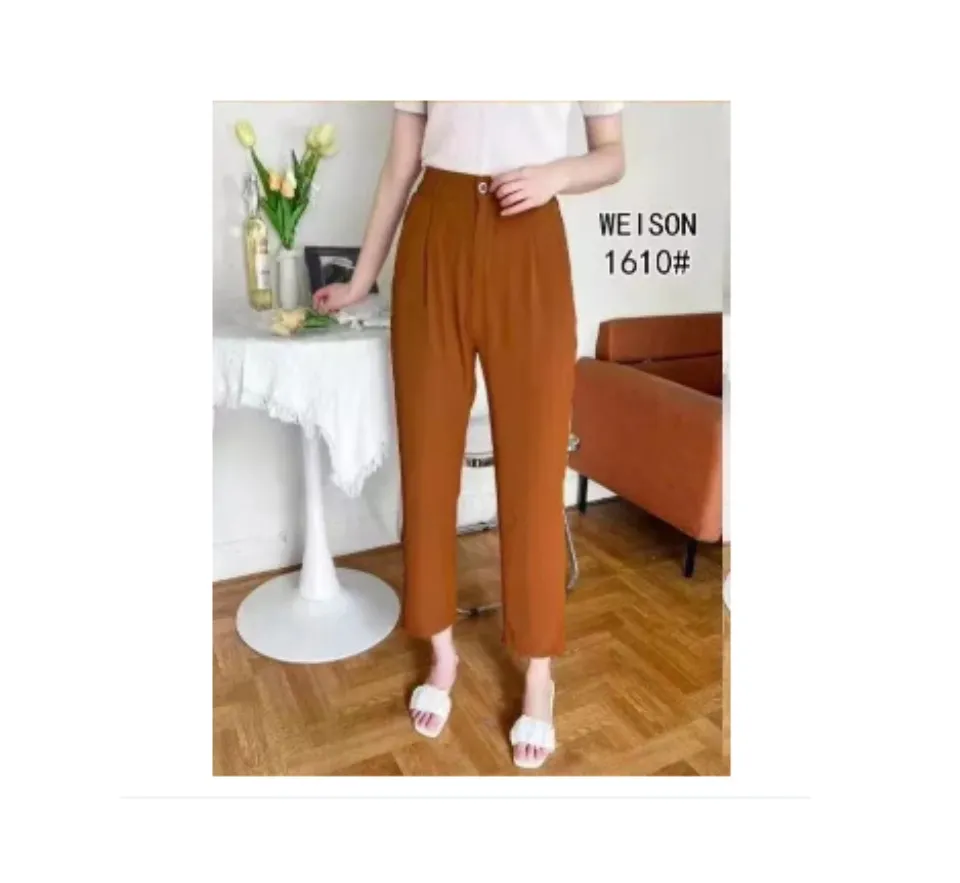 New trendy fashion trouser pants women's ankle trouser slacks New