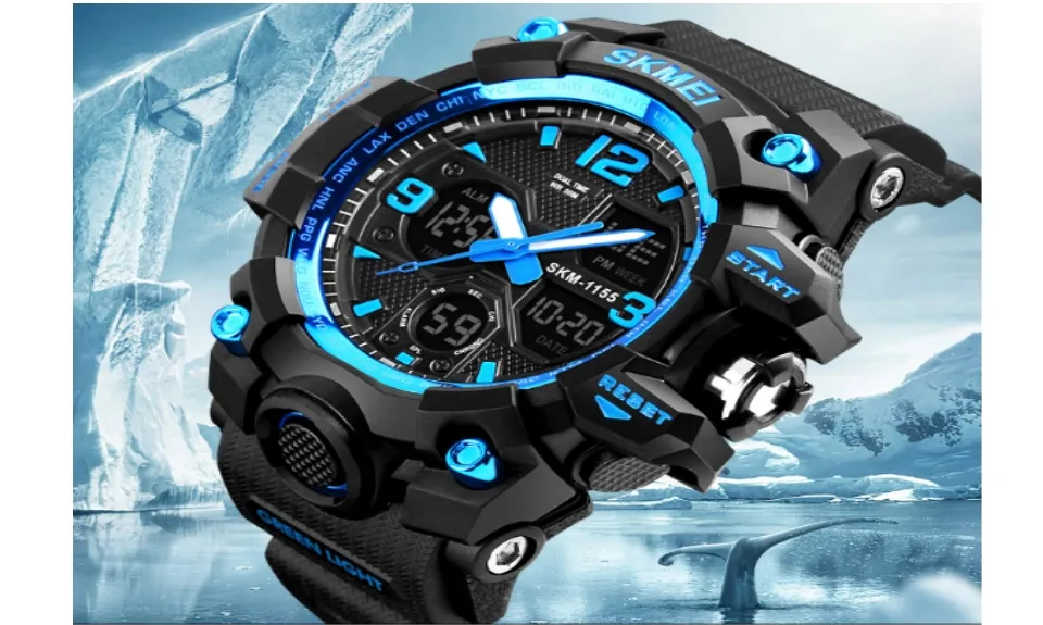 SKMEI 1155 Fashion Multi-function Waterproof Outdoor Sports Watch