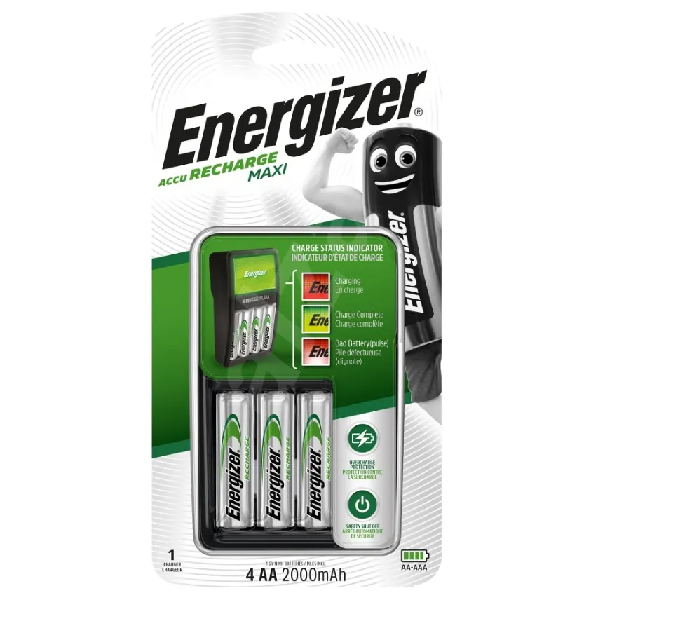 Energizer Recharge Maxi Kit (8 pcs, AAA, AA, 2000 mAh, Piles