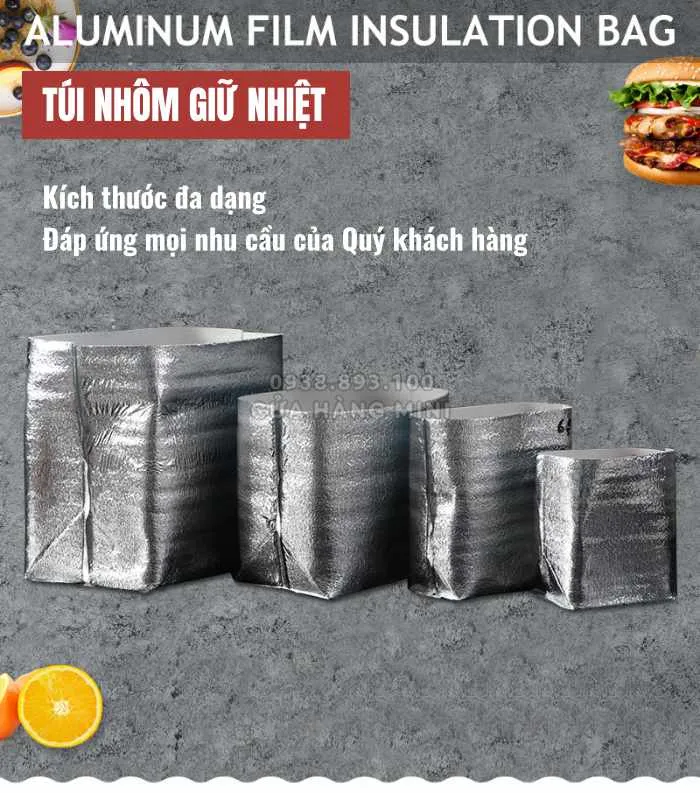Túi Xốp Bạc Giữ Nhiệt Dày 3mm - 27x16x32cm Túi Xốp Bạc Giữ Nhiệt Dày 3mm - 27x16x32cm