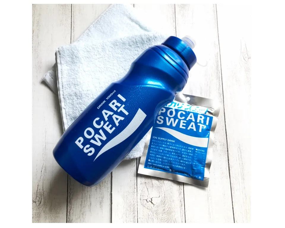 Otsuka Pocari Sweat Powder 74g + Bottle(1L size) set Made in