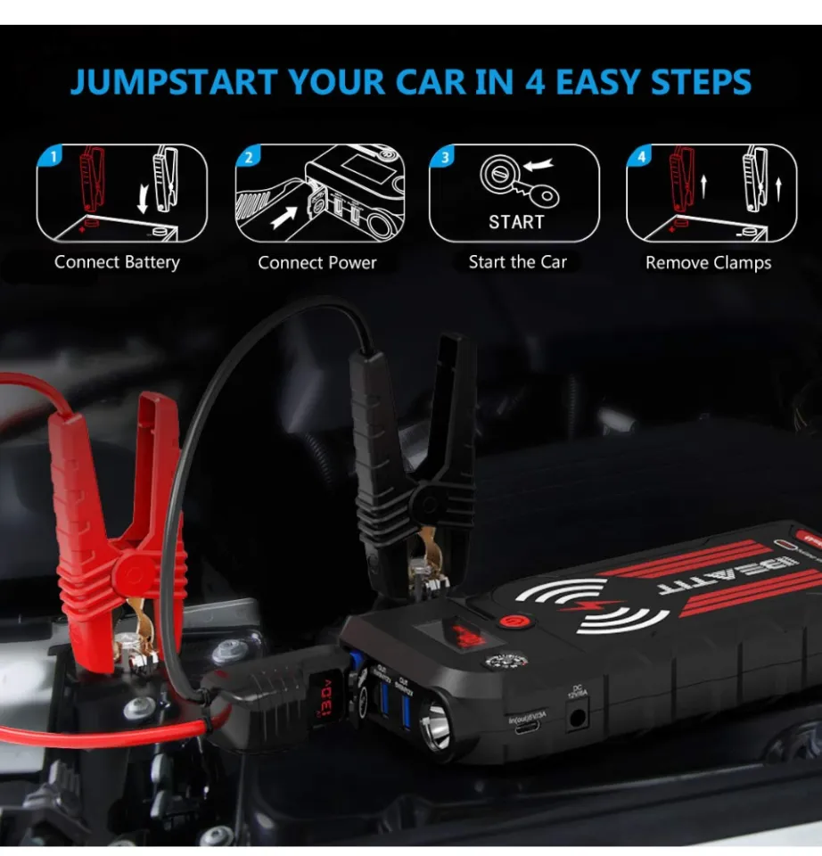 NEW] BEATIT G18 PRO 21000mAh (2000A Peak) Car Jumpstarter Power Bank  Jump/Jumper Cable Start/Starter