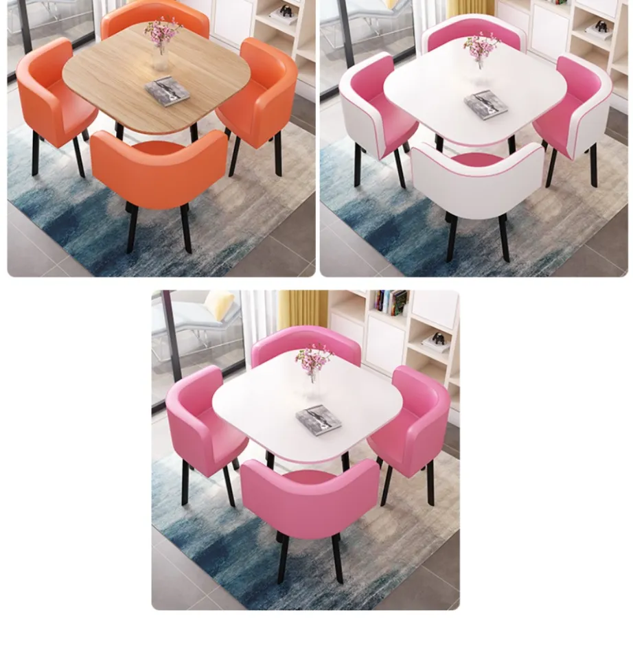 BAIERDI Scandinavian minimalist reception table and chairs