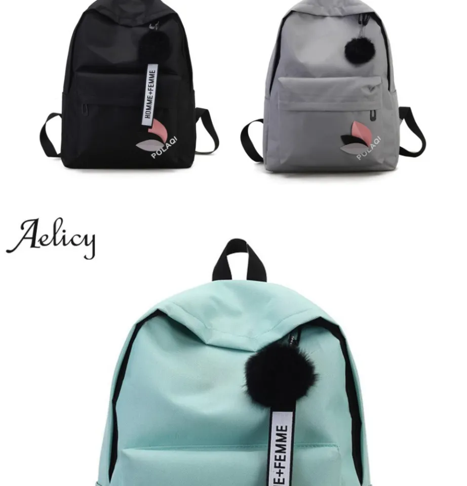 Stylish 2021 Solid Korean Style Backpack For Teenage Girls And Women Black  Nylon Print, Ideal For College And High School X0529 From Musuo07, $26.23 |  DHgate.Com