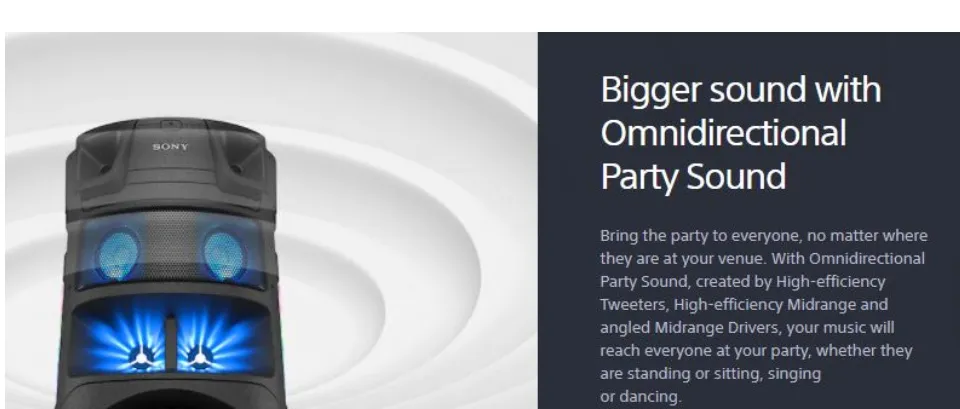 Sony MHC-V83D MHCV83D High Power Audio System with BLUETOOTH