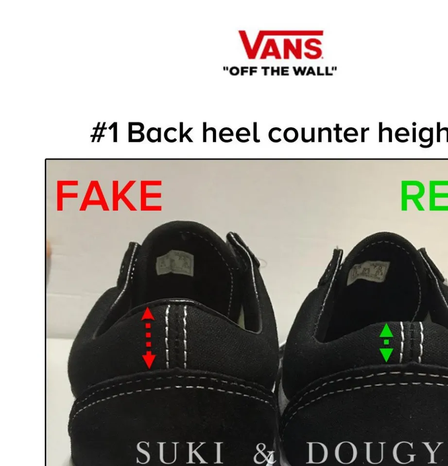 Real vs fake hot sale old skool vans