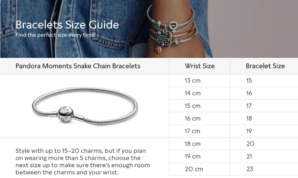 Pandora Moments Heart Closure Snake Chain Bracelet | Lazada Singapore