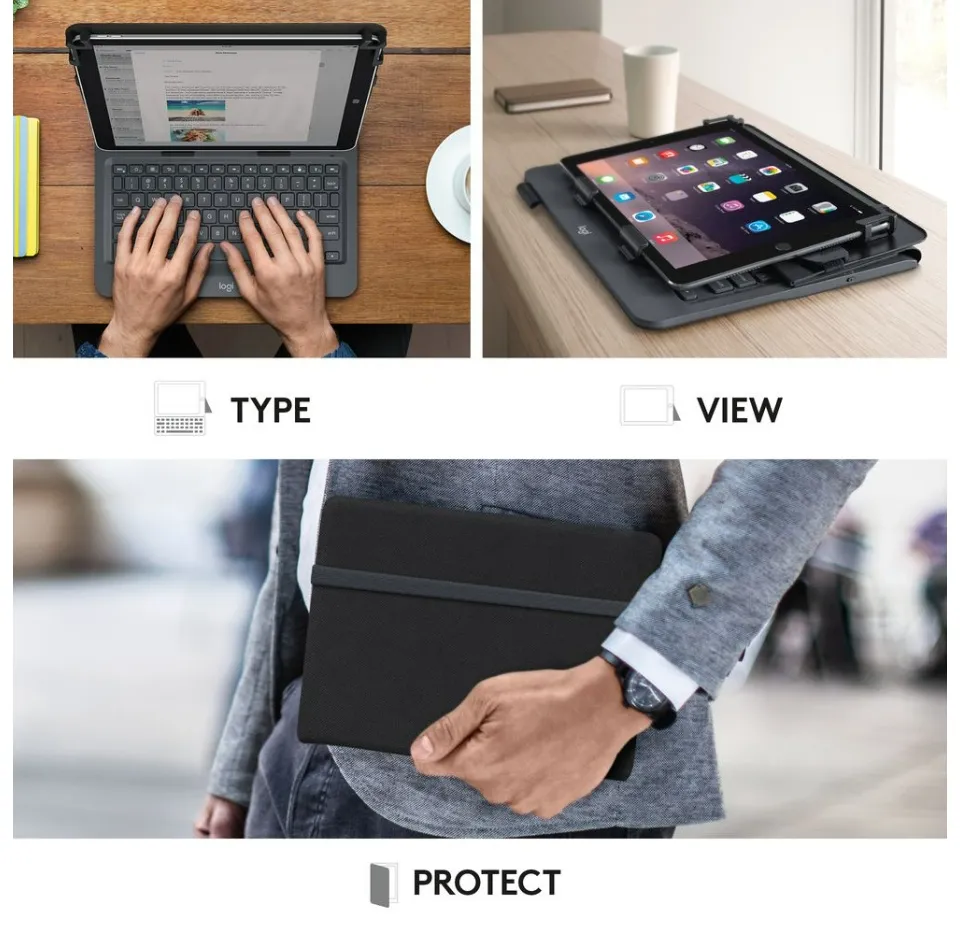 Logitech Universal Folio with Integrated bluetooth keyboard for