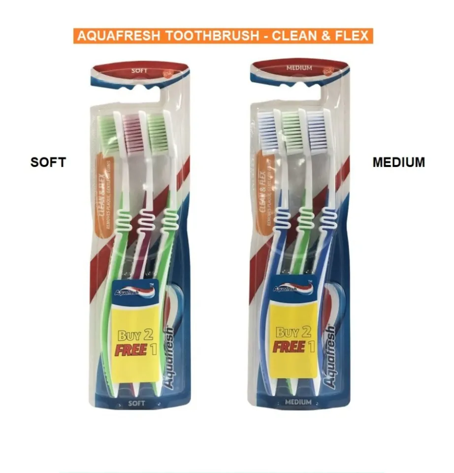 Aquafresh Soft Flex Zone Toothbrush Buy 2 Get 1 Free: Buy packet of 3.0  Toothbrushes at best price in India