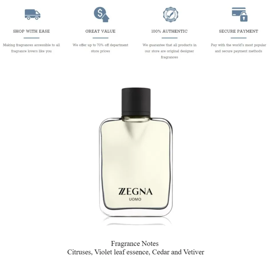 Ermenegildo Zegna Z Zegna UOMO EDT for Men (100ml) Eau de Toilette