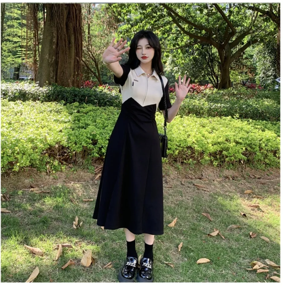 korean style cocktail dress Jinhomg Women Korean Style Dresses Fashion Lace-Up Waist Midi Dress Casual Half Sleeve Button Down A-Line Dresses Flowy Swing Summer Going Out Outfit