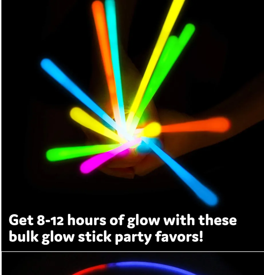 248 PCS Glow Sticks Party Pack - That Includes, 100 Pcs 8 Inch Glow sticks,  6 Pcs