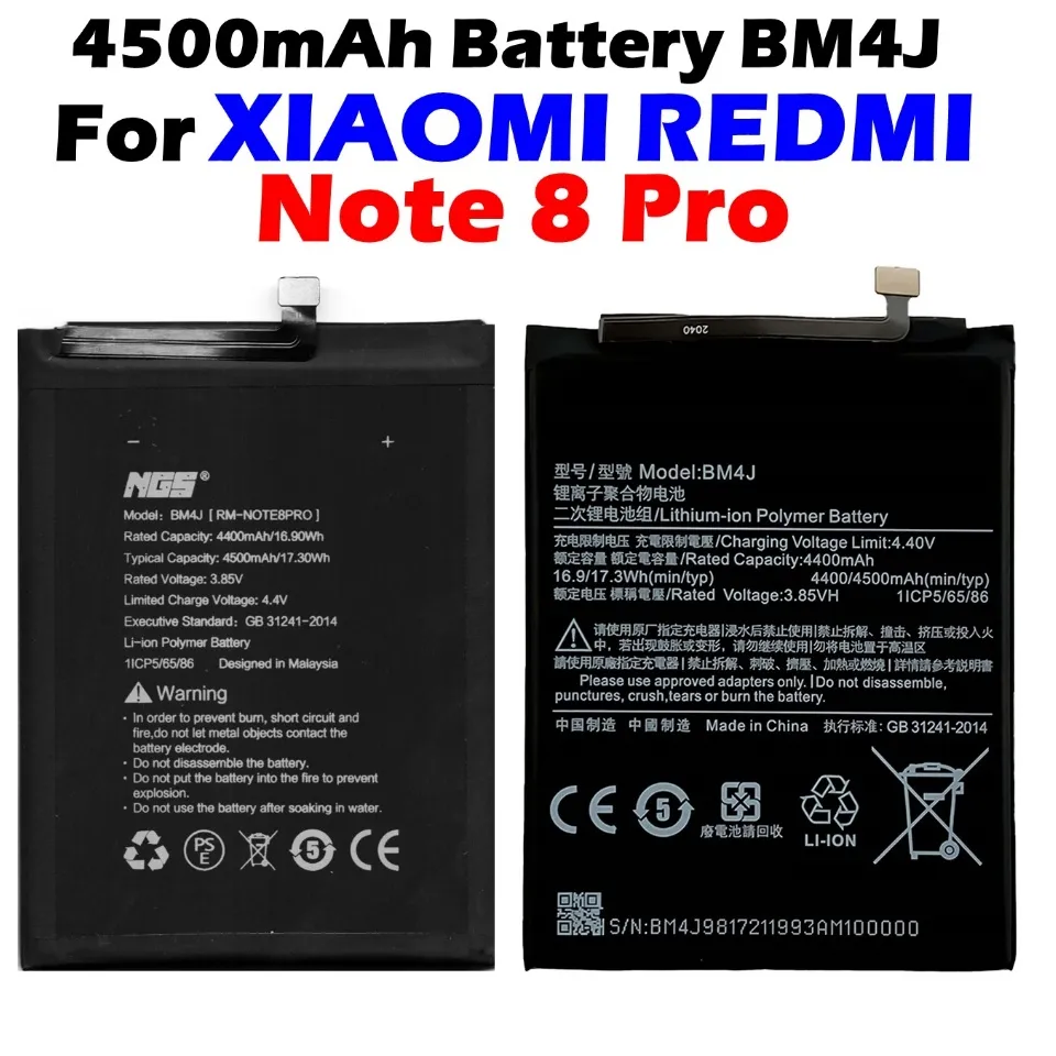 Batería BM4J para Xiaomi Redmi Note 8 Pro De 4500mAh