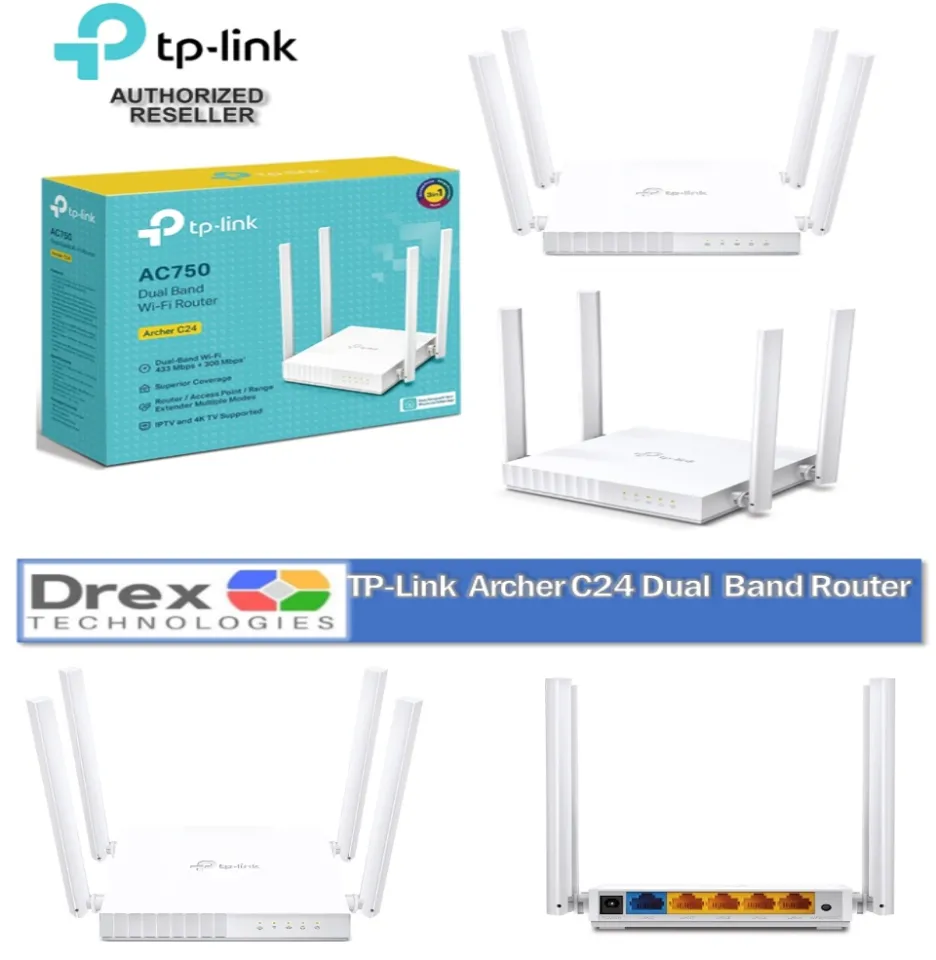 TP-LINK Archer C24 AC750 Dual-Band Wi-Fi Router Multi-Mode Router