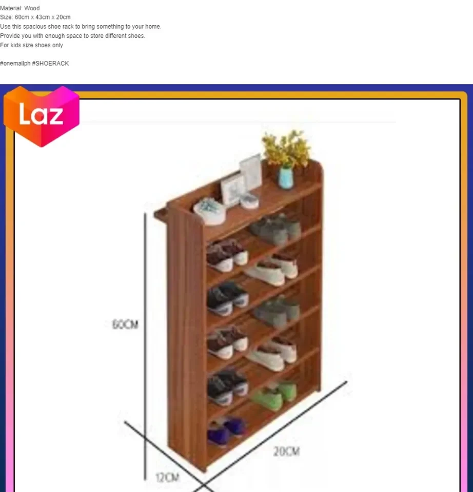 Shoe deals rack size