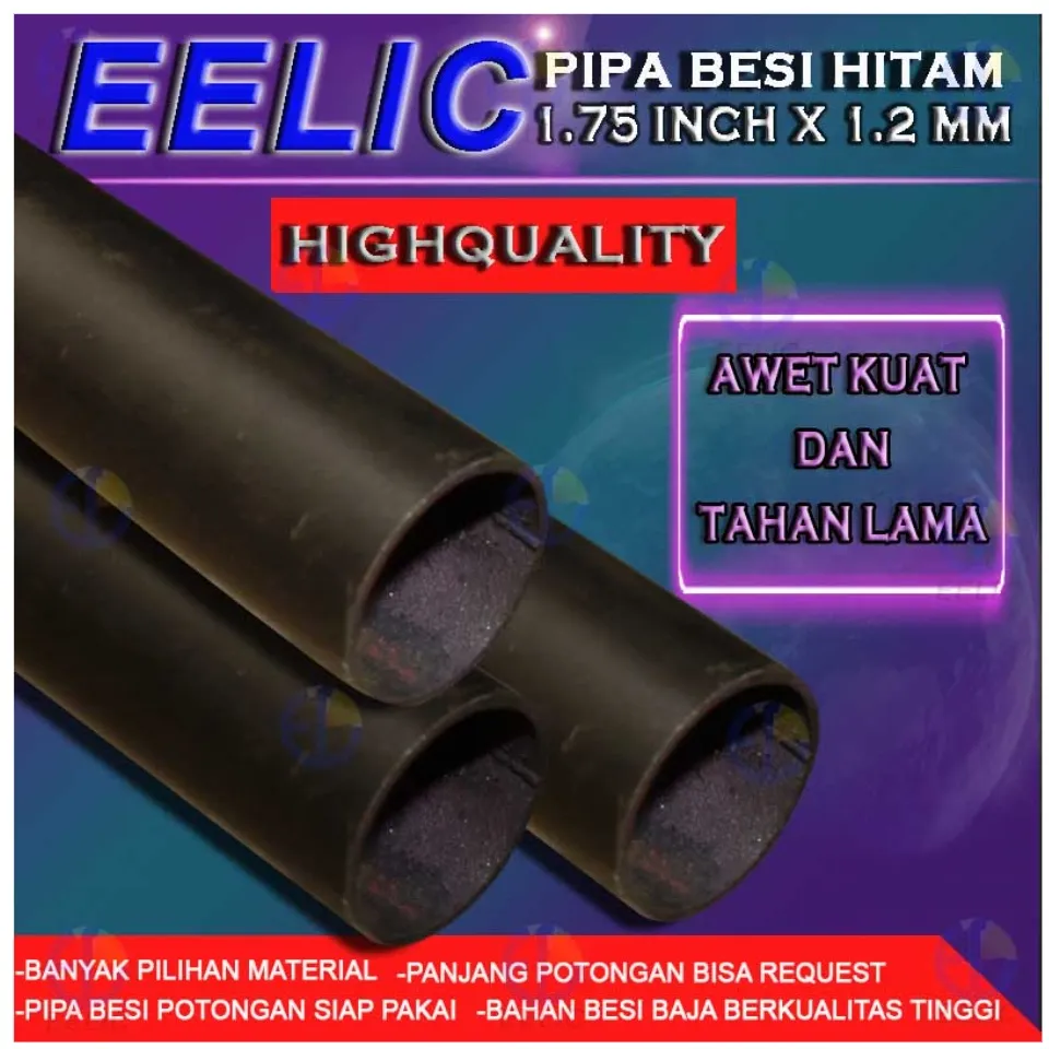 EELIC PIPA BESI HITAM BULAT POLOS