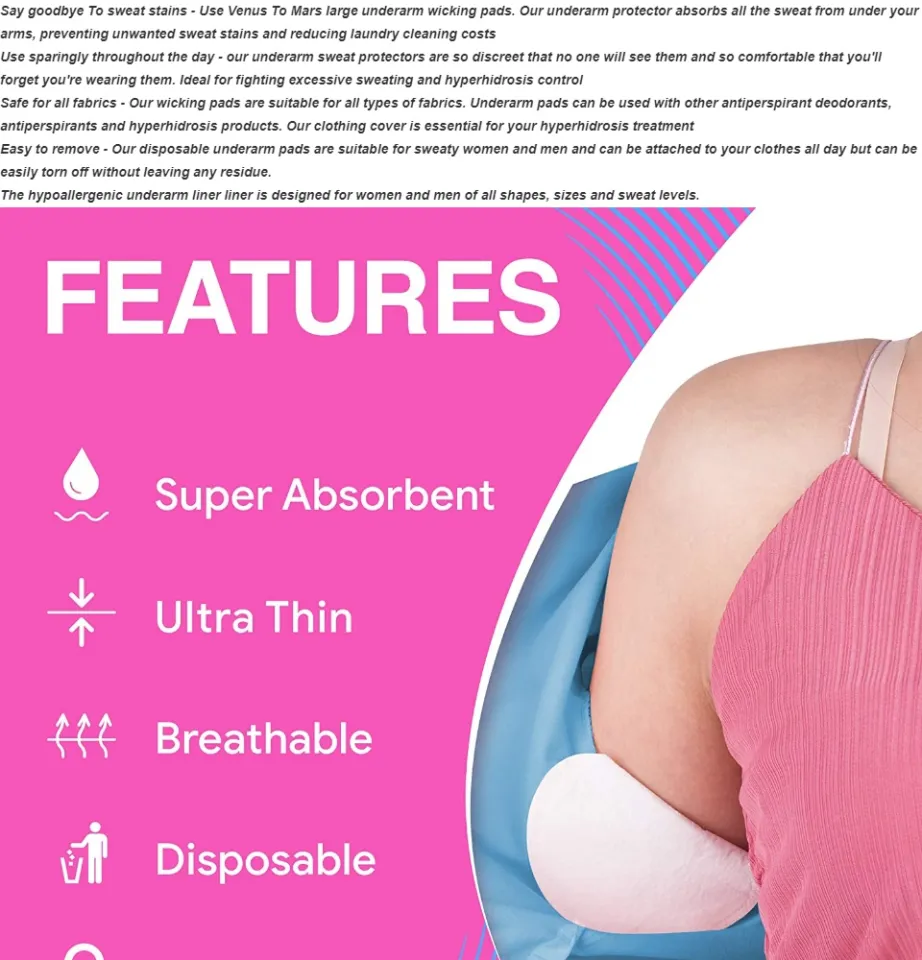 Armpit Sweat Pads Underarm Sweat Pads for Women and Men Dress Shields  for Hyperhidrosis Treatment, Hidrosis Control And Sweating Non Visible