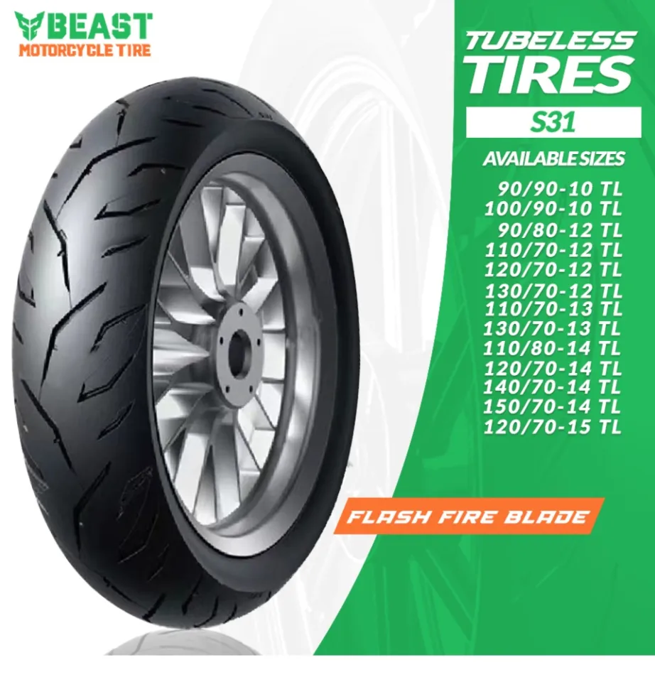 Beast Flash Fire Blade S31 R10 R12 R13 and R14 Model Tubeless