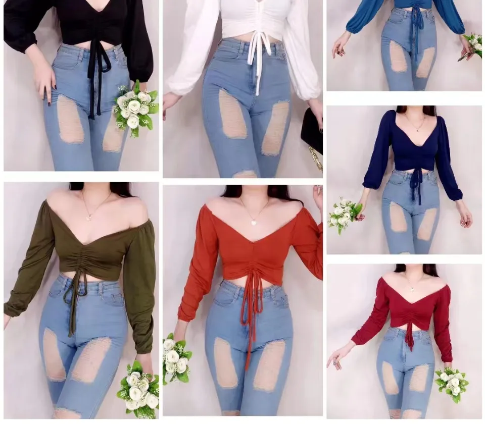 Crop top designs cheap for jeans