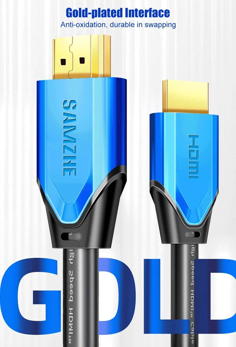 Samzhe HDMI 2.1 Cable 8K@60Hz 48Gbps 5 <h3 data-path-to-node="1">Product Highlights</h3> <ul data-path-to-node="2"> <li> <p data-path-to-node="2,0,0"><b data-path-to-node="2,0,0" data-index-in-node="0"><span class="citation-12">Ultra-HD 8K Resolution:</span></b><span class="citation-12"> Supports breathtaking </span><b data-path-to-node="2,0,0" data-index-in-node="46"><span class="citation-12">8K@60Hz</span></b><span class="citation-12"> and high-speed </span><b data-path-to-node="2,0,0" data-index-in-node="69"><span class="citation-12">4K@120Hz</span></b><span class="citation-12 citation-end-12">, providing four times the detail of 4K for a truly cinematic experience.</span></p> </li> <li> <p data-path-to-node="2,1,0"><b data-path-to-node="2,1,0" data-index-in-node="0"><span class="citation-11">Massive 48Gbps Bandwidth:</span></b><span class="citation-11 citation-end-11"> Features the HDMI 2.1 standard, ensuring ultra-smooth data transmission without lag, stuttering, or frame drops.</span></p> </li> <li> <p data-path-to-node="2,2,0"><b data-path-to-node="2,2,0" data-index-in-node="0"><span class="citation-10">Vibrant Dynamic HDR:</span></b><span class="citation-10"> Enhanced support for </span><b data-path-to-node="2,2,0" data-index-in-node="42"><span class="citation-10">Dolby Vision</span></b><span class="citation-10"> and </span><b data-path-to-node="2,2,0" data-index-in-node="59"><span class="citation-10">HDR 10+</span></b><span class="citation-10 citation-end-10"> optimizes color, brightness, and contrast on a scene-by-scene basis.</span></p> </li> <li> <p data-path-to-node="2,3,0"><b data-path-to-node="2,3,0" data-index-in-node="0">Immersive eARC Audio:</b><span class="citation-9"> High-fidelity Enhanced Audio Return Channel (eARC) supports premium formats like </span><b data-path-to-node="2,3,0" data-index-in-node="103"><span class="citation-9">Dolby Atmos</span></b><span class="citation-9"> and </span><b data-path-to-node="2,3,0" data-index-in-node="119"><span class="citation-9">DTS:X</span></b><span class="citation-9 citation-end-9"> for object-based 7.1 surround sound.</span></p> </li> <li> <p data-path-to-node="2,4,0"><b data-path-to-node="2,4,0" data-index-in-node="0">Advanced Gaming Support:</b><span class="citation-8"> Includes </span><b data-path-to-node="2,4,0" data-index-in-node="34"><span class="citation-8">VRR (Variable Refresh Rate)</span></b><span class="citation-8"> and </span><b data-path-to-node="2,4,0" data-index-in-node="66"><span class="citation-8">ALLM (Auto Low Latency Mode)</span></b><span class="citation-8 citation-end-8"> to reduce lag and screen tearing for competitive gameplay.</span></p> </li> <li> <p data-path-to-node="2,5,0"><b data-path-to-node="2,5,0" data-index-in-node="0"><span class="citation-7">Premium Build Quality:</span></b><span class="citation-7"> Constructed with </span><b data-path-to-node="2,5,0" data-index-in-node="40"><span class="citation-7">gold-plated connectors</span></b><span class="citation-7 citation-end-7">, a reinforced zinc alloy shell, and a durable cotton-mesh braided jacket for superior durability and EMI protection.</span></p> </li> </ul>