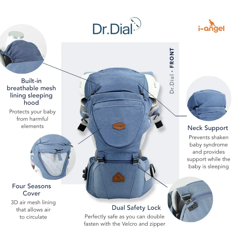 i-angel Dr.Dial ダークネイビー I-Angel Dr. Dial Hipseat Carrier 360-Degree Hip Seat Carrier
