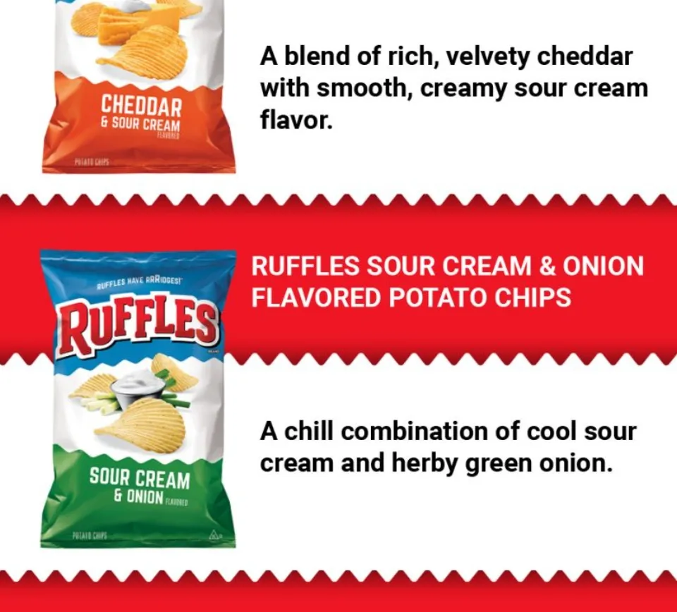 RUFFLES® Cheddar & Sour Cream Flavored Potato Chips