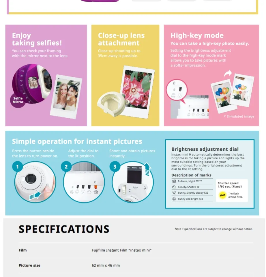 Fujifilm Instax Mini Instant Camera Clear Purple Free Color - Main Image
