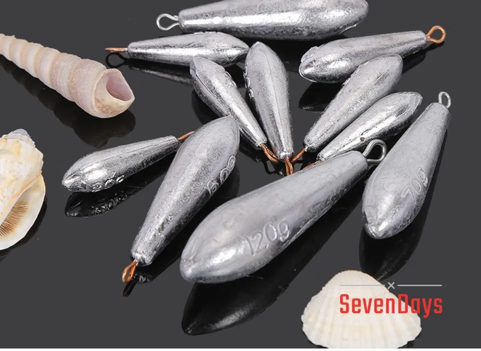 1PCS/1BIJI Wire Sea Bottom Lead Batu Ladung Timah Laut Bottom Fishing Sinker  Pemberat (4g - 58g)