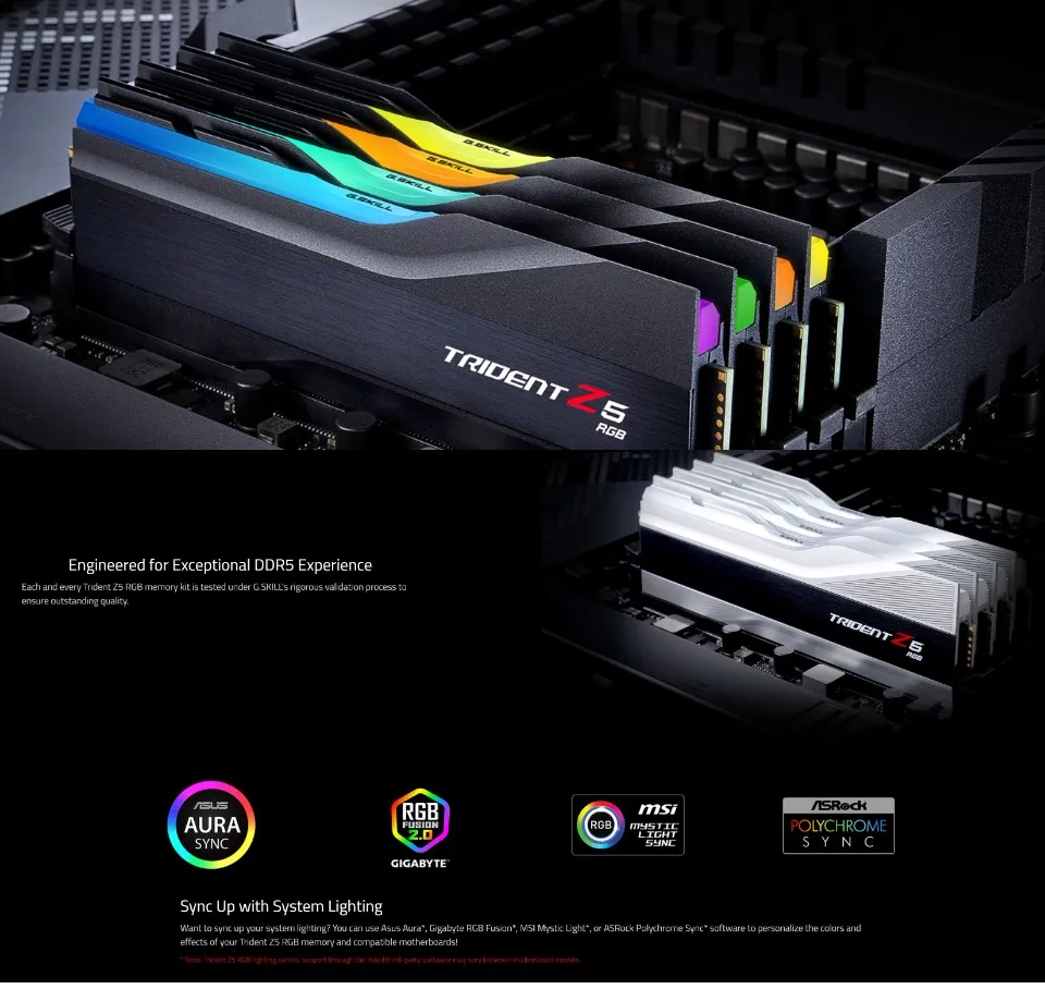 G.SKILL GSKILL TRIDENT Z5 RGB DDR5 32GB | 5600 / 6000 / 6400