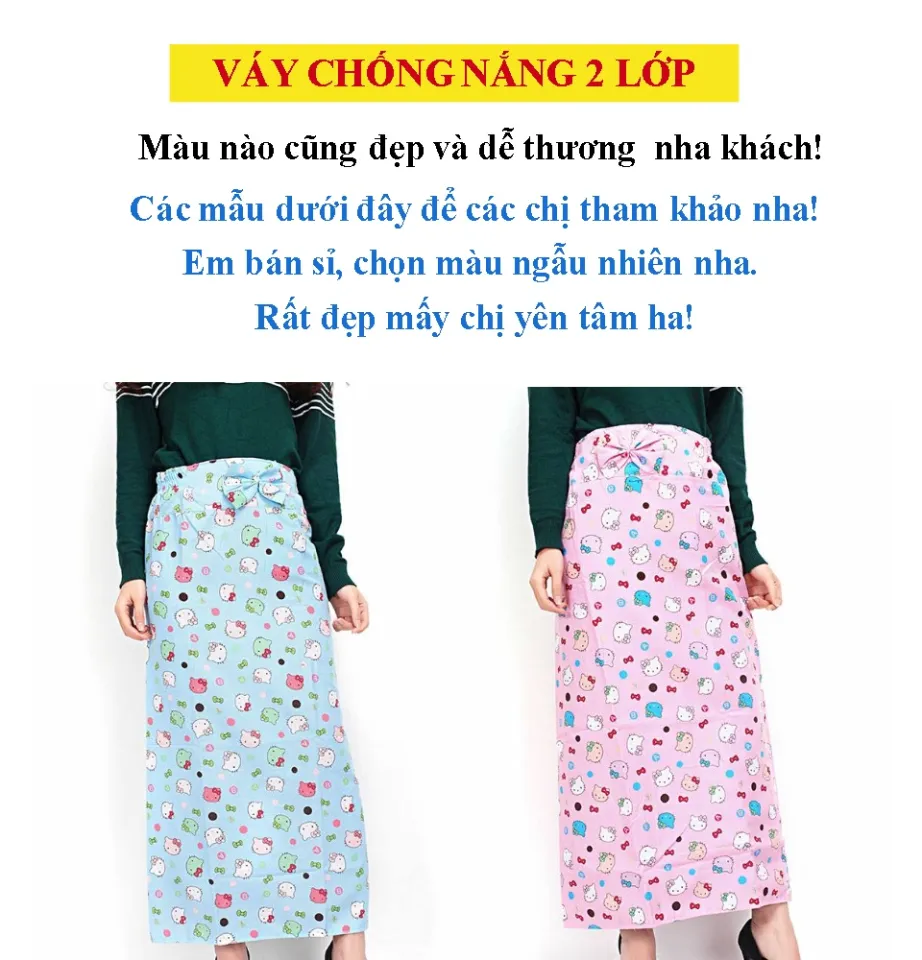 Chân váy chống nắng thô 2 lớp chống tia UV (giao màu ngẫu nhiên) giá sỉ,  giá bán buôn - Thị Trường Sỉ