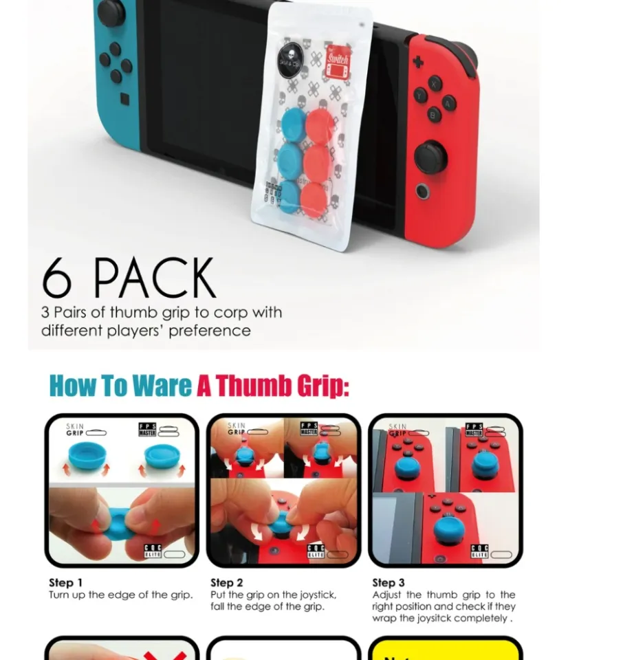 Skull Skin CQC and FPS Thumb Grips Set Joystick Cap Analog