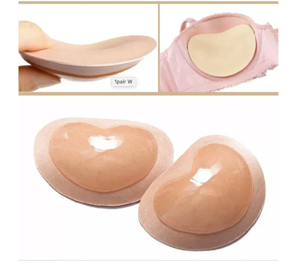 CS' 1Pair Padding Inserts Thicker Sponge Bra Pads Breast Push Up Enhancer  Invisible Lift Up Bra for Women