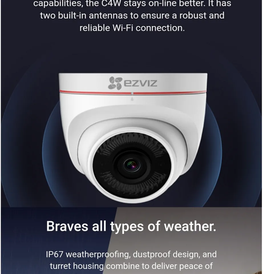 Ezviz C4W 1080P Full HD IP67 Weatherproof Outdoor Wireless WiFi IP